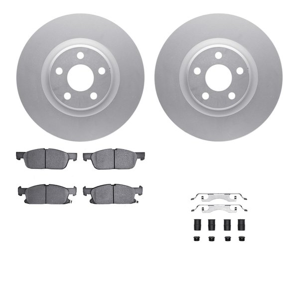 Dynamic Friction Co 4512-99100, Geospec Rotors with 5000 Advanced Brake Pads includes Hardware, Silver 4512-99100